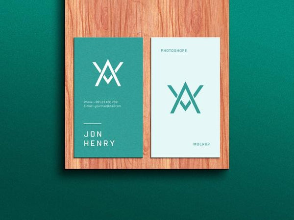 Free Vertical Business Card Mockup Psd