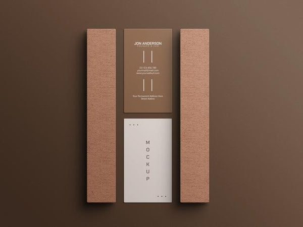 Free Vertical Business Card Mockup Psd