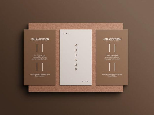 Free Vertical Business Card Mockup Psd