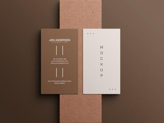 Free Vertical Business Card Mockup Psd