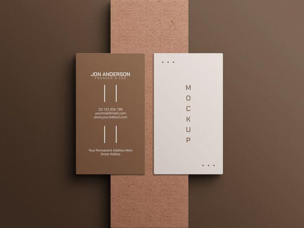 Free Vertical Business Card Mockup Psd