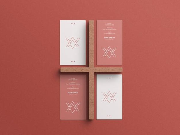 Free Vertical Business Card Mockup Psd