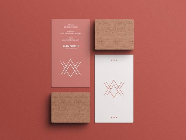 Free Vertical Business Card Mockup Psd