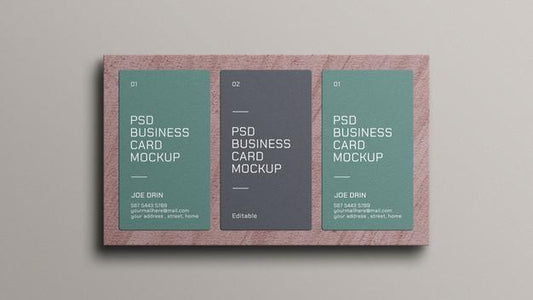 Free Vertical Business Card Mockup Psd