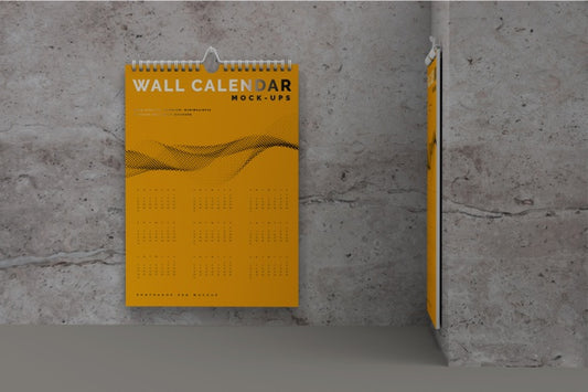 Free Vertical Wall Calendar Mockup Psd