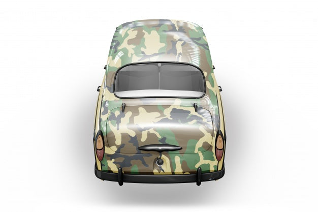 Free Vintage Car Mockup Psd
