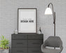 Free Wall Art Mockup, Canvas Frame In Living Room Psd