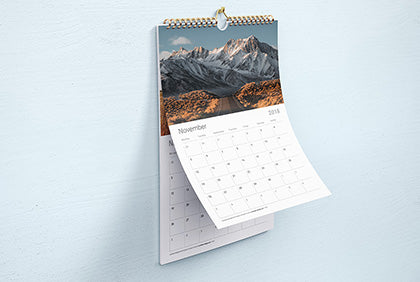 Free Wall Calendar Mockup