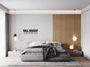 Free Wall Mockup In Bedroom Interior Psd