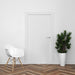 Free Wall With Blank Door Mockup Psd