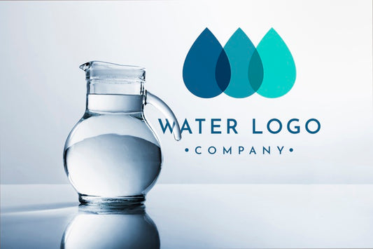 Free Water Logo Mockup On Copyspace Psd