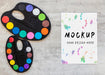 Free Watercolor Elements Composition With Mock-Up Psd