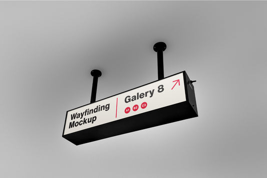Free Wayfinding Rectangle Mockup