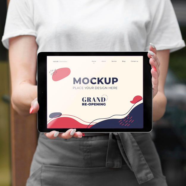 Free We Are Open Concept Mock-Up Psd