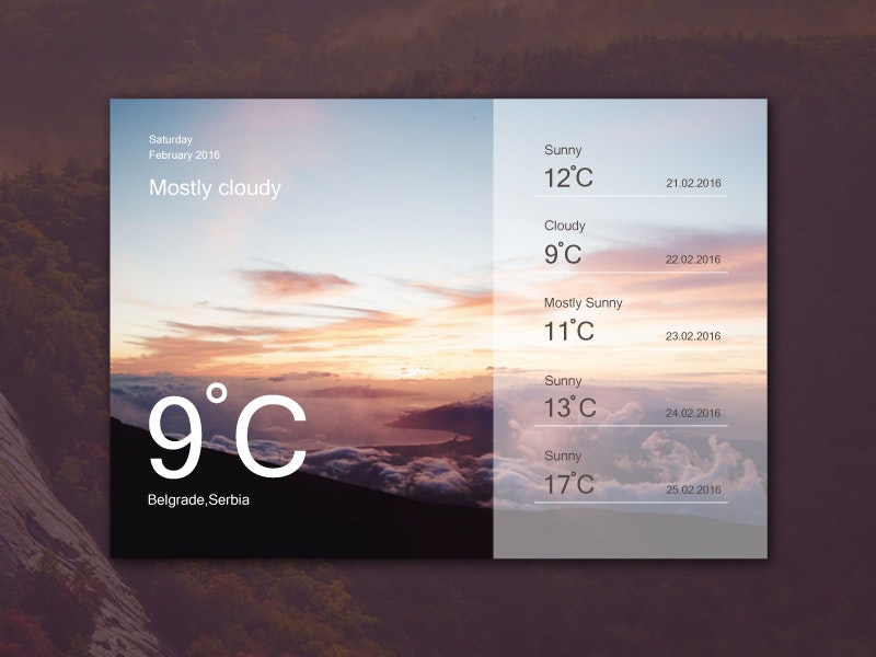 Weather Widget Design Free Weather Widget Ui Design – DreamBundles