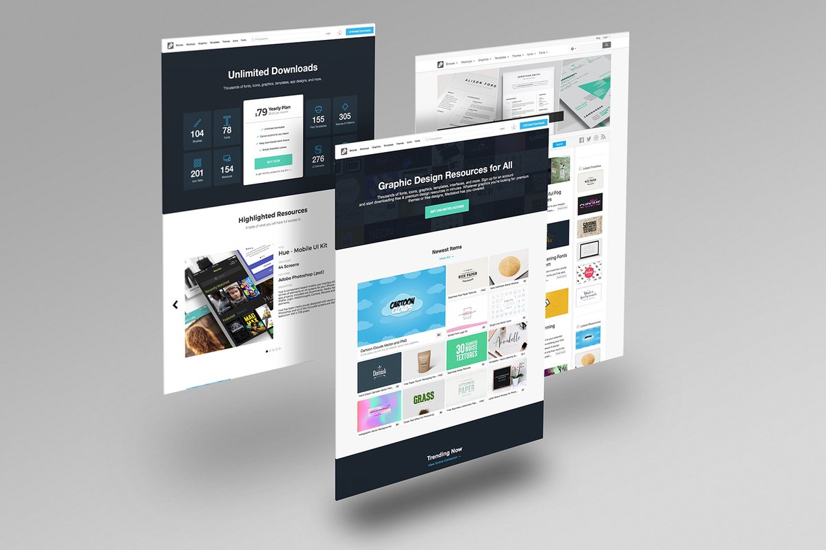 Free Website Mockup Pack