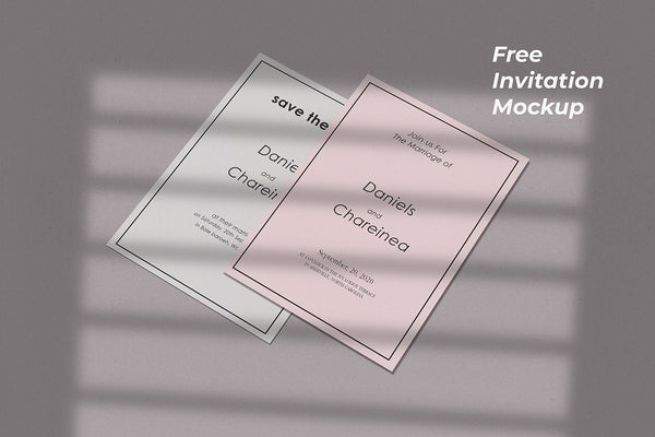 Free Wedding Invitation Mockup