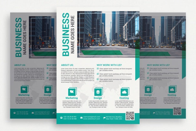 Free White Business Brochure Psd