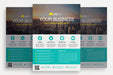 Free White Business Brochure With Aquamarine Details Psd
