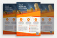 Free White Business Brochure With Orange Details Psd