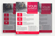 Free White Business Brochure With Pink Details Psd