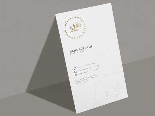Free White Business Card Psd