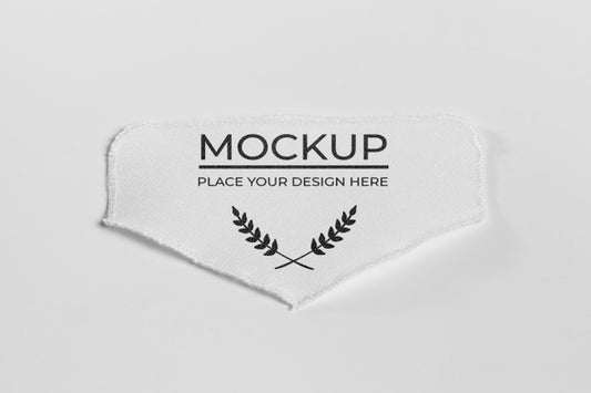 Free White Clothing Patch Fabric Mock-Up Psd