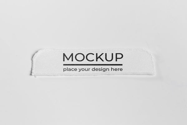 Free White Clothing Patch Fabric Mock-Up Psd