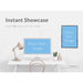 Free White Desk Wit Computer And Frame Mock Up Psd
