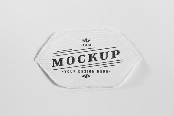 Free White Fabric Clothing Patch Mock-Up Psd