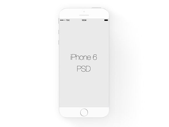 Free White Flat Iphone Mockup