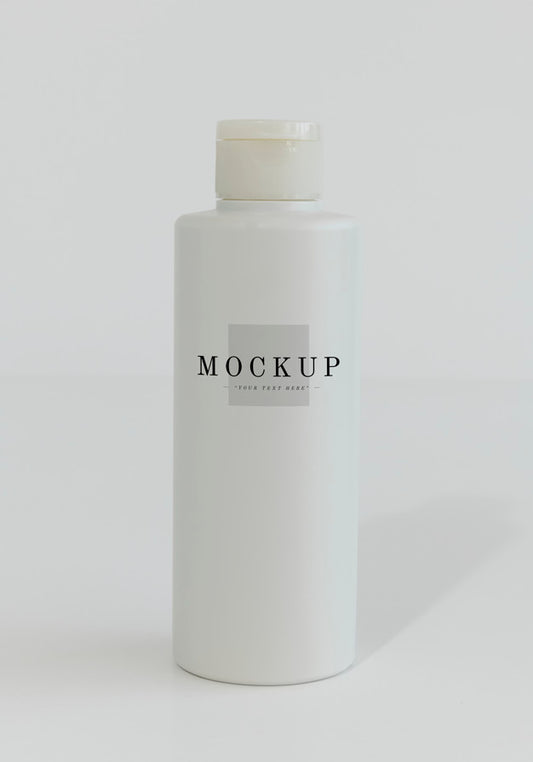 Free White Shampoo Or Conditioner Bottle Mockup Psd