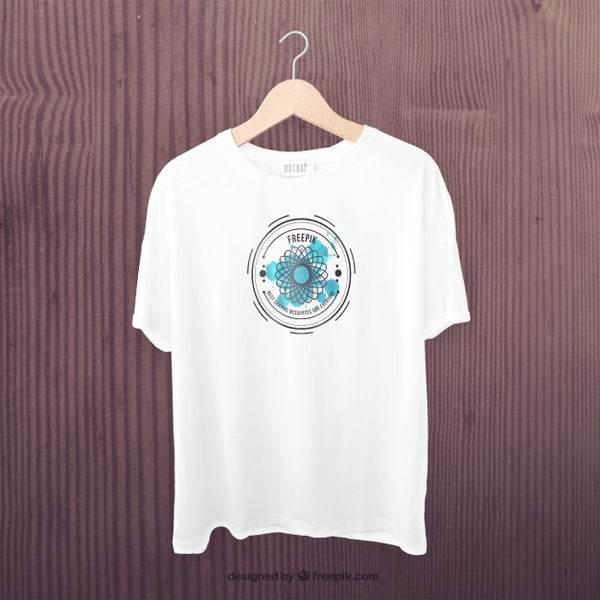 Free White T-Shirt Front Mockup Psd