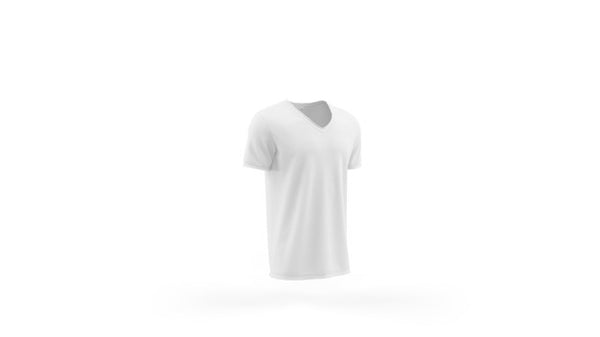 Free White T-Shirt Mockup Template Isolated, Front View Psd