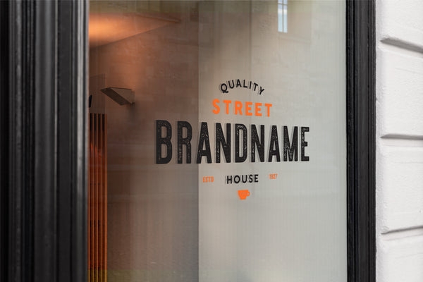 Free Window Sign Mockup