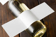 Free Wine Bottle Label Mock Up Top View Psd