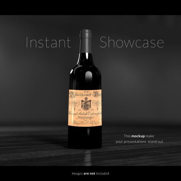 Free Wine Bottle Mock Up Psd