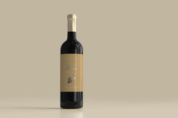 Free Wine Bottle Mockup Psd