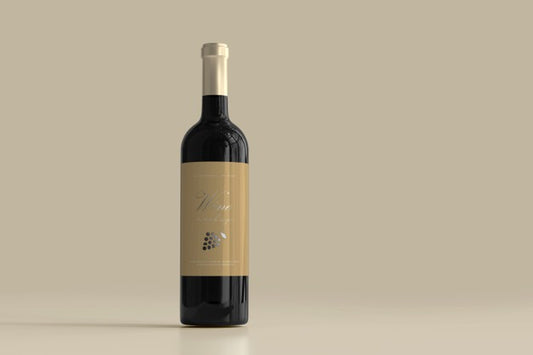 Free Wine Bottle Mockup Psd