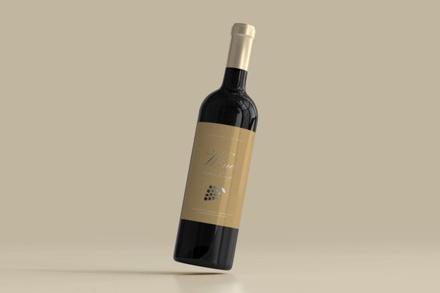 Free Wine Bottle Mockup Psd