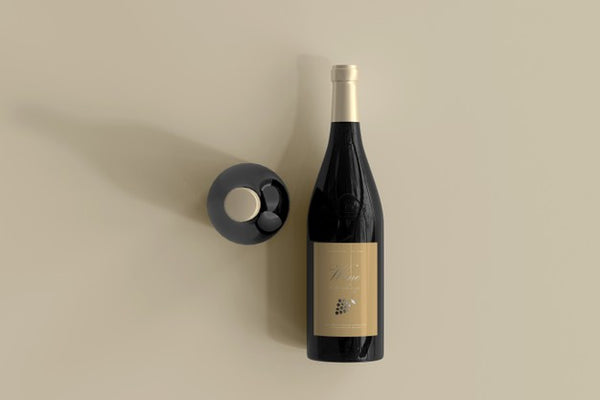 Free Wine Bottle Mockup Psd