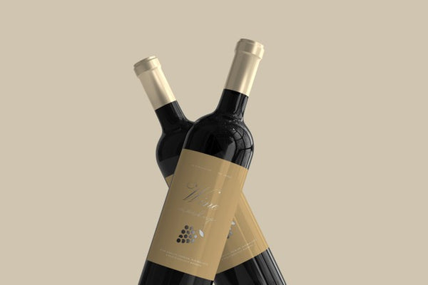 Free Wine Bottle Mockup Psd