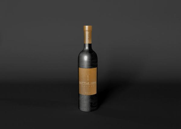 Free Wine Bottle Mockup Psd