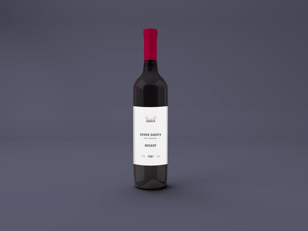 Free Wine Bottle Psd Mockup