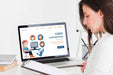 Free Woman Learning Online With Laptop Psd