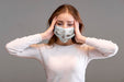 Free Woman With Medical Mask Concept Mock-Up Psd