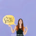 Free Woman With Speech Bubble Mockup Psd