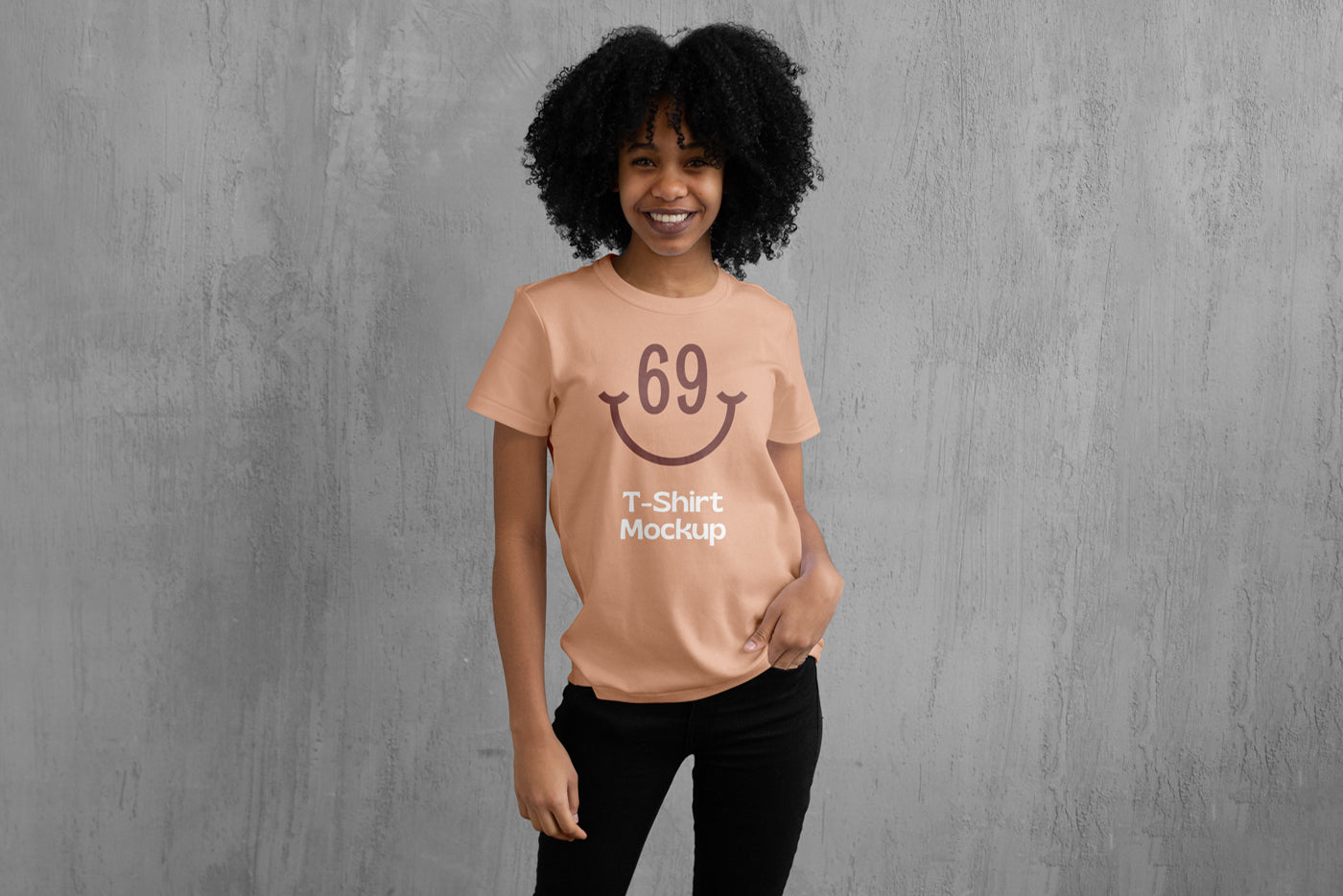 Free Women T-Shirt Psd Mockup