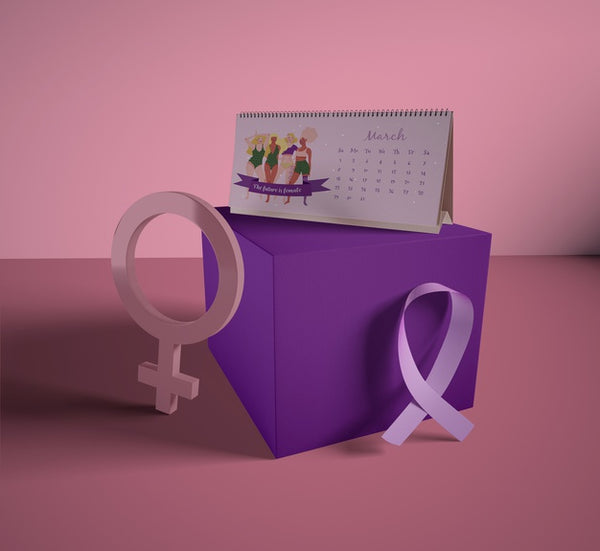 Free Women'S Day Calendar With Mock-Up Psd