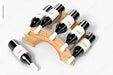 Free Wood Wine Rack Mockup, Top View Psd